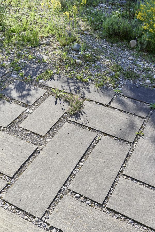 Sitzplatz-Möglichkeit im ökologischen Garten.
